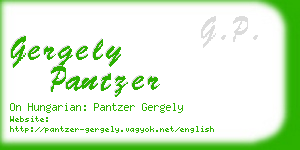 gergely pantzer business card
